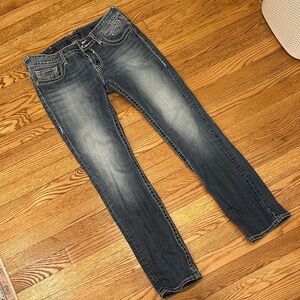 Vigoss Women's Blue Straight Leg Jeans